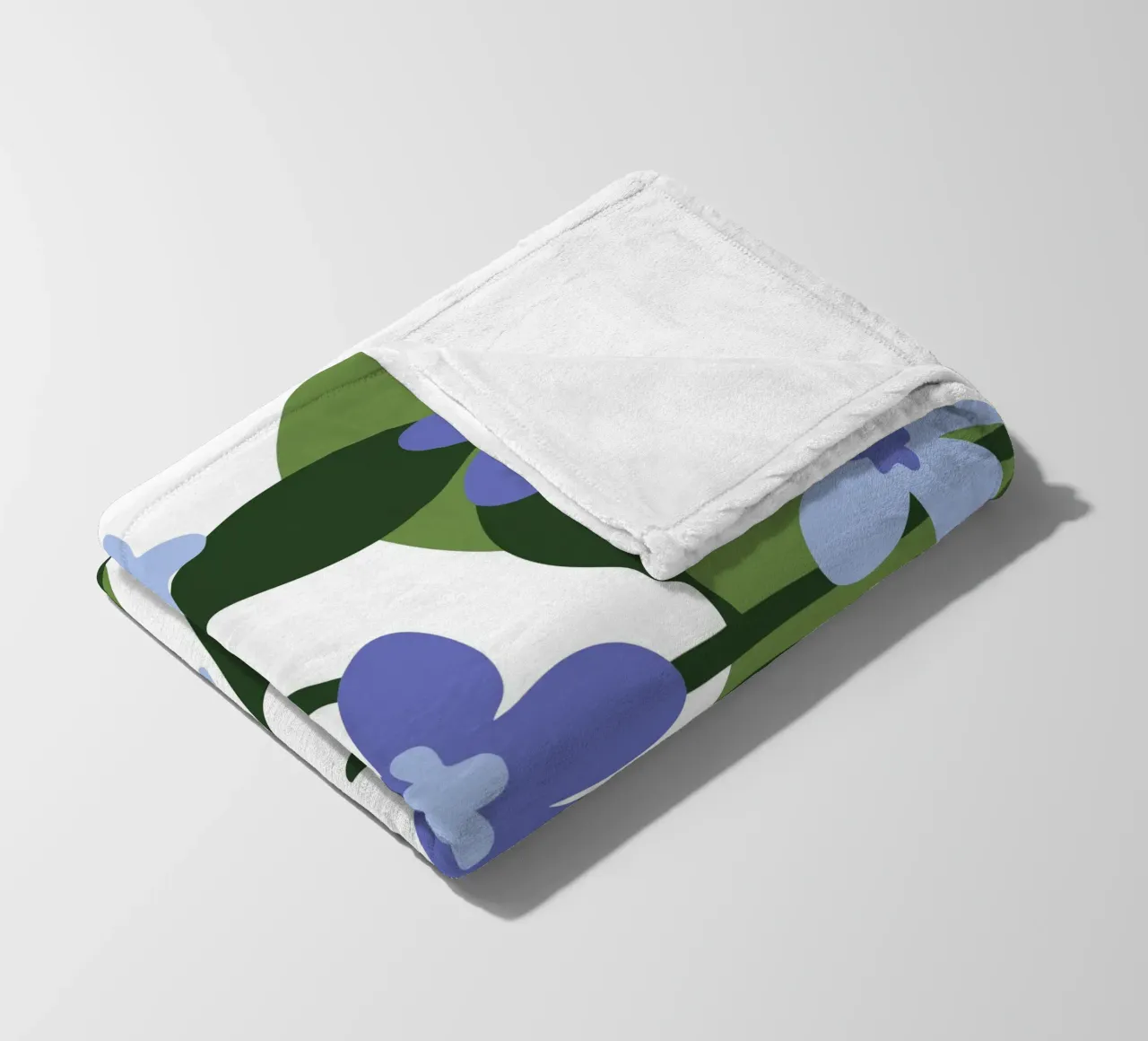 Blaue Blume Muster Fleecedecke von SPECIAL FLOWER PATTERNS