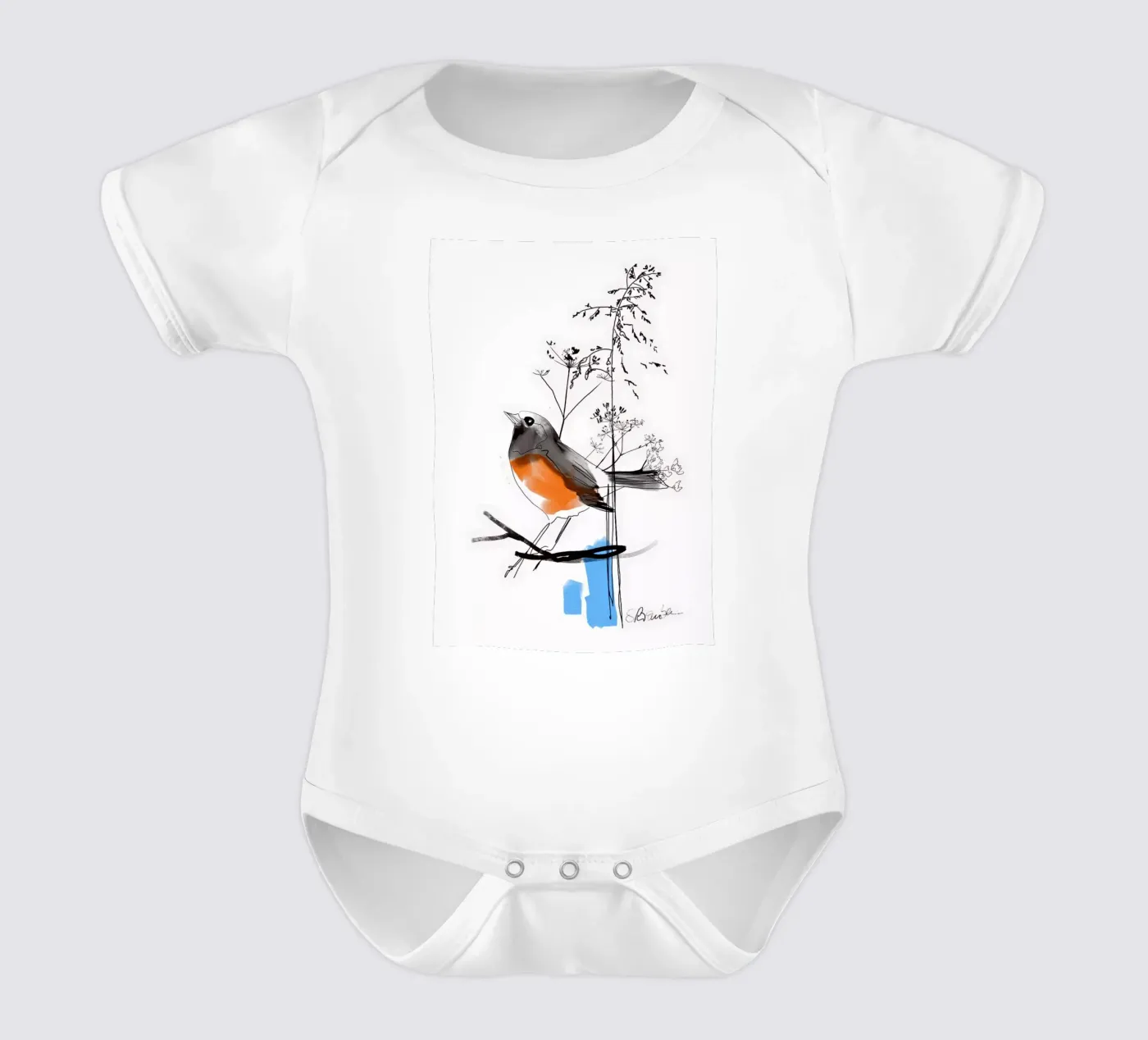 Petit oiseau body bébé de Sara Rosenbaum