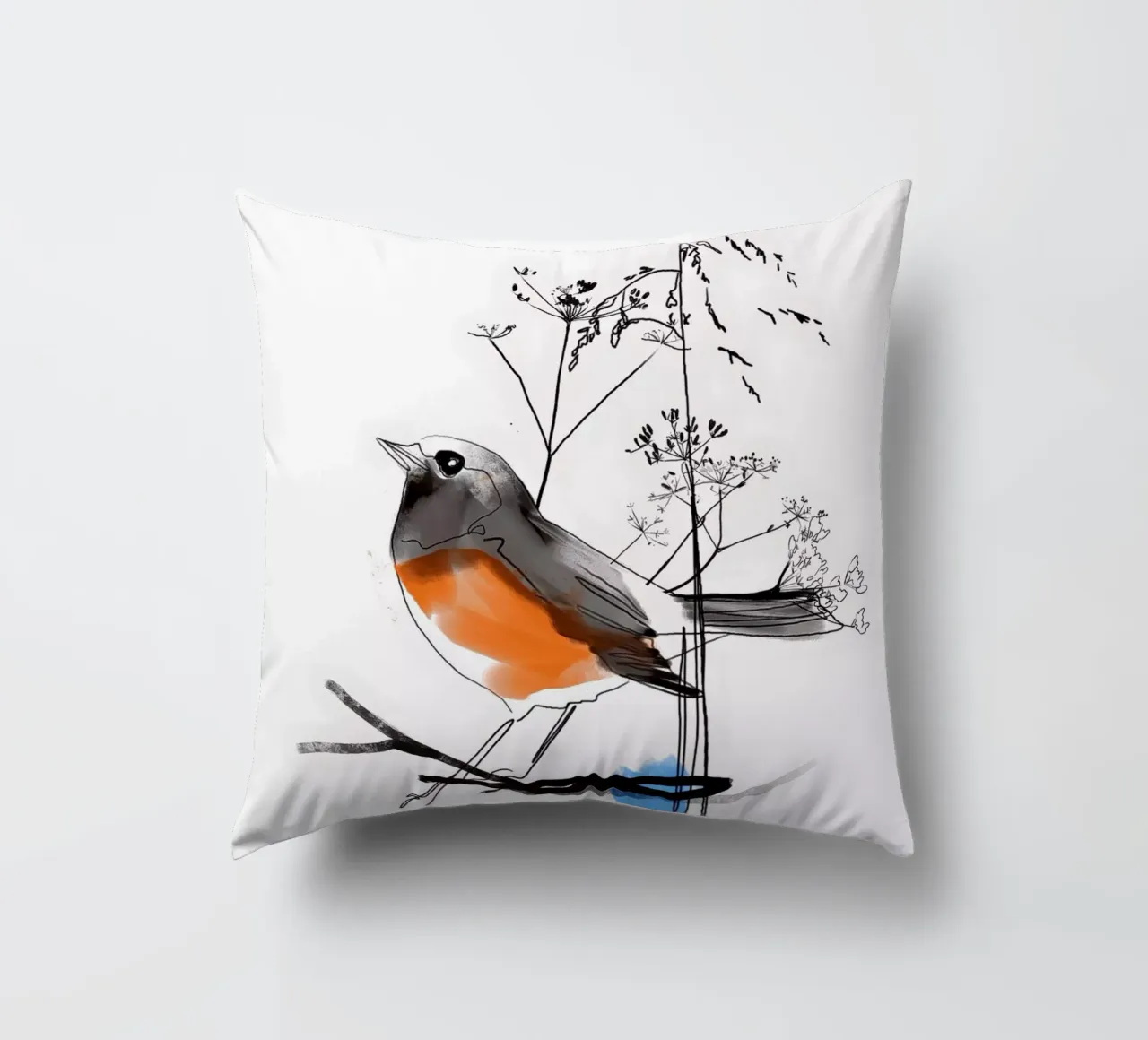 Birdie decorative cushion by SaraRosenbaum