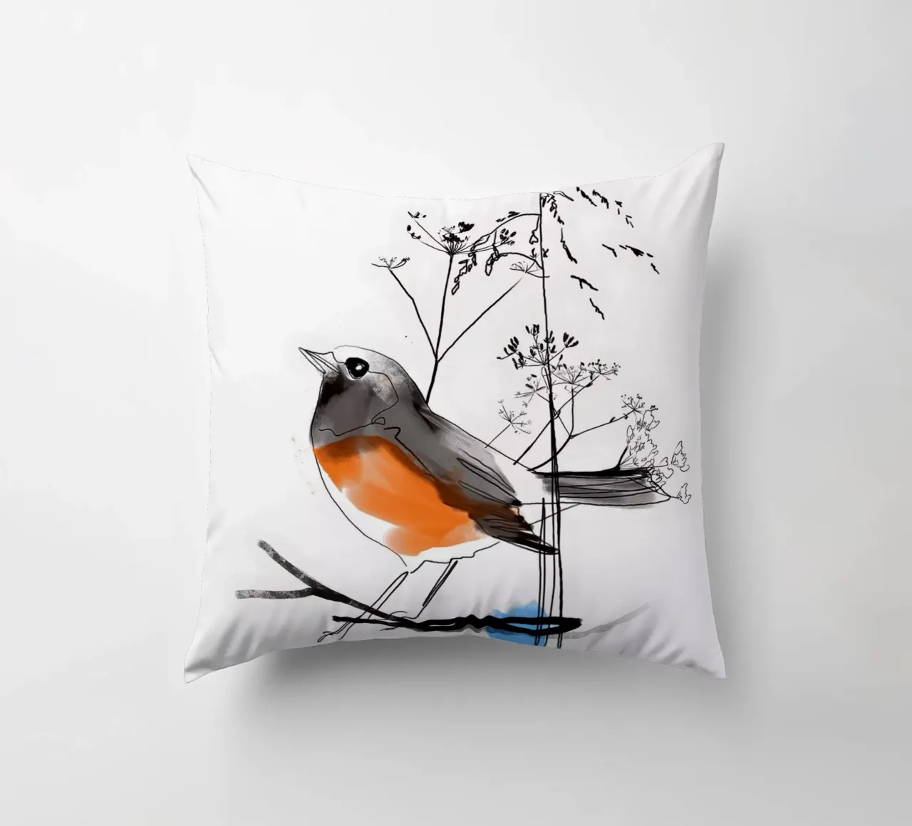 Birdie decorative cushion by SaraRosenbaum