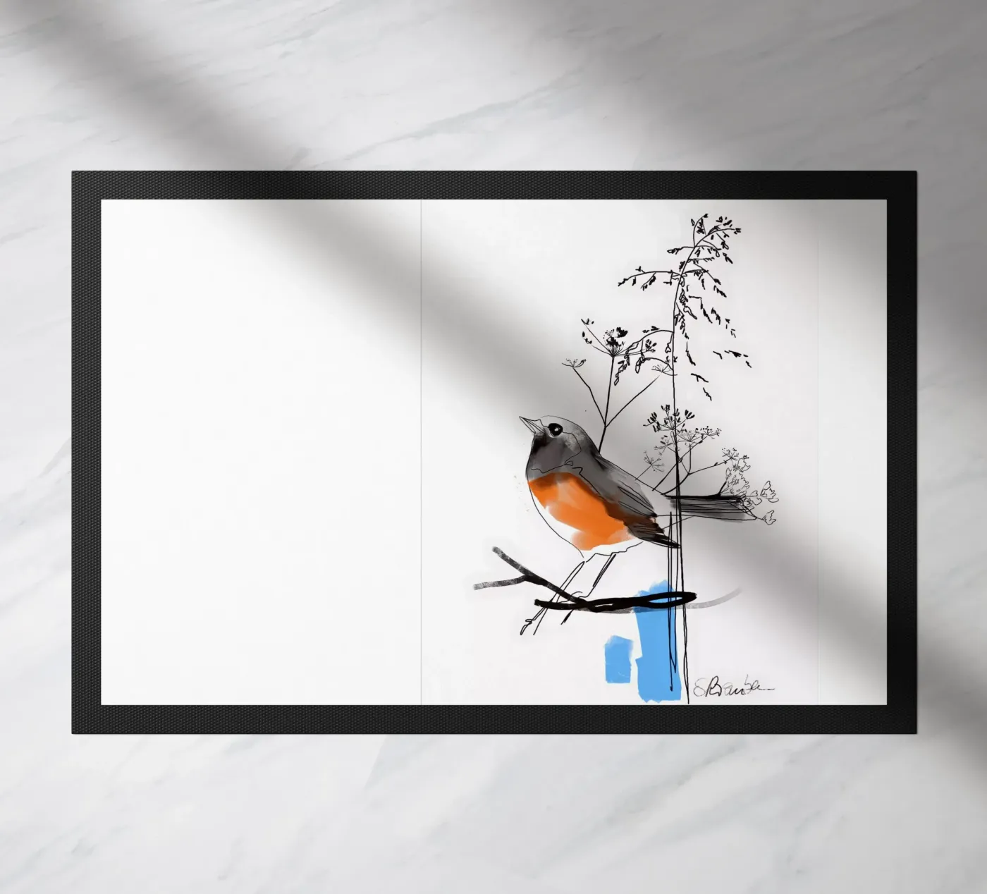 Birdie doormat by SaraRosenbaum