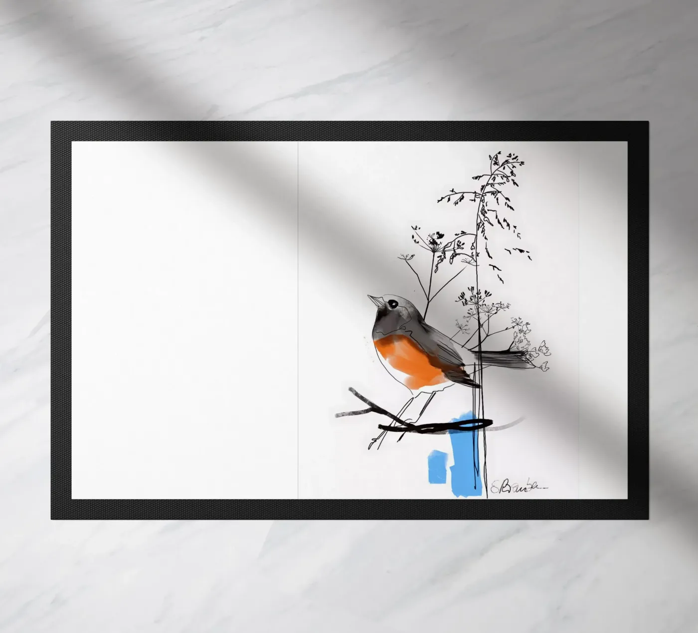 Birdie doormat by SaraRosenbaum