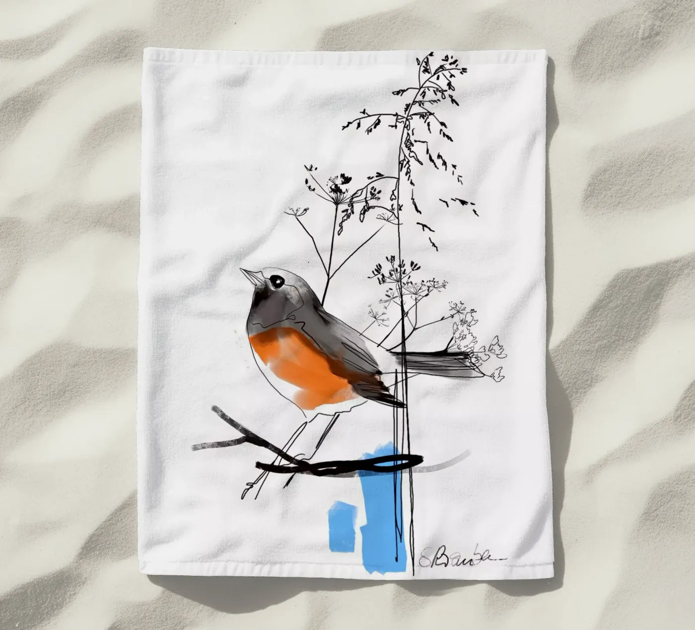 Uccellino telo mare da SaraRosenbaum