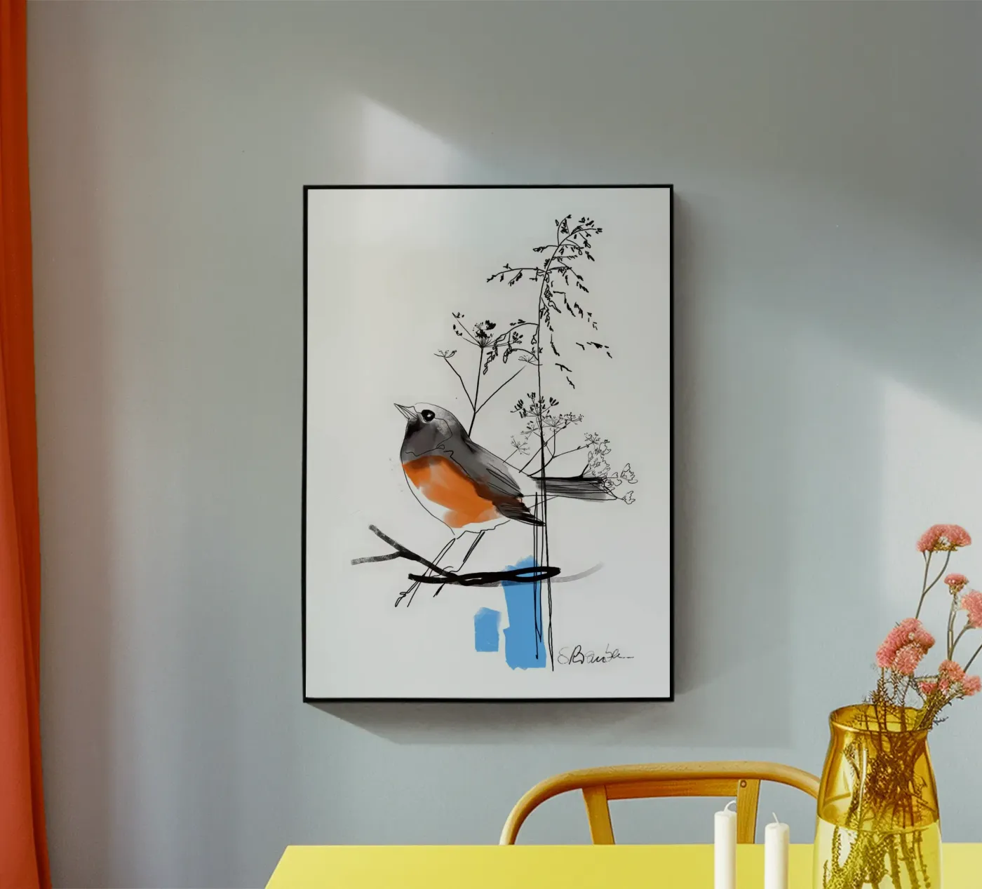 Birdie acrylic glass by SaraRosenbaum