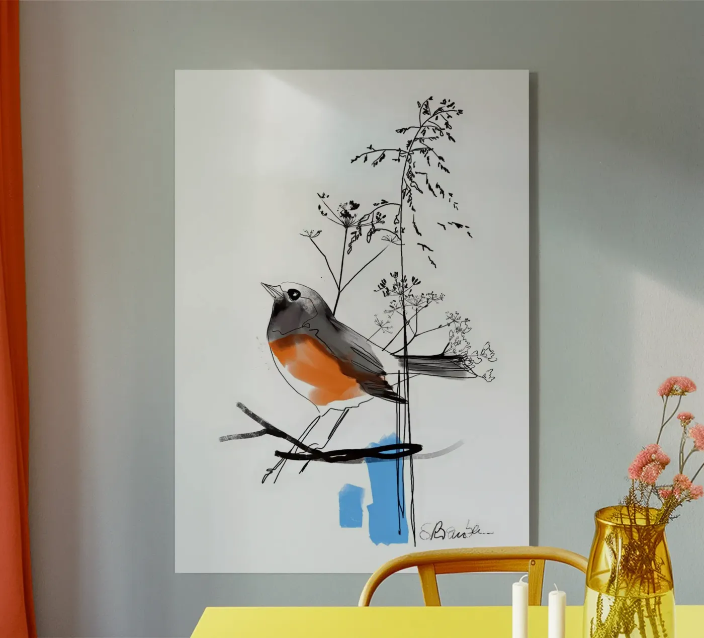 Birdie acrylic glass by SaraRosenbaum