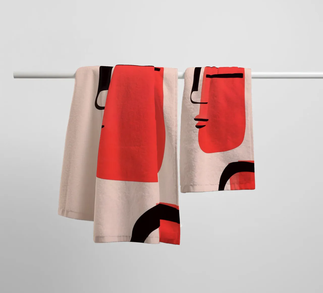 Deconstructed profile | Over identiteit en perspectief badhanddoek van Autofocus