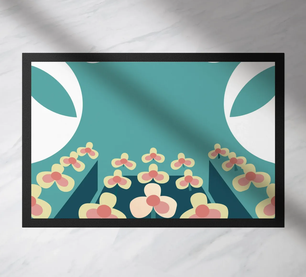 Abstracte bloementuin deurmat van SPECIAL FLOWER PATTERNS