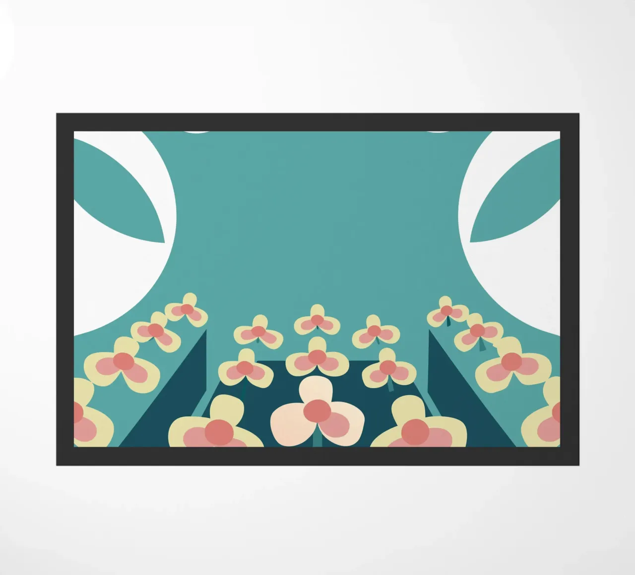 Abstracte bloementuin deurmat van SPECIAL FLOWER PATTERNS