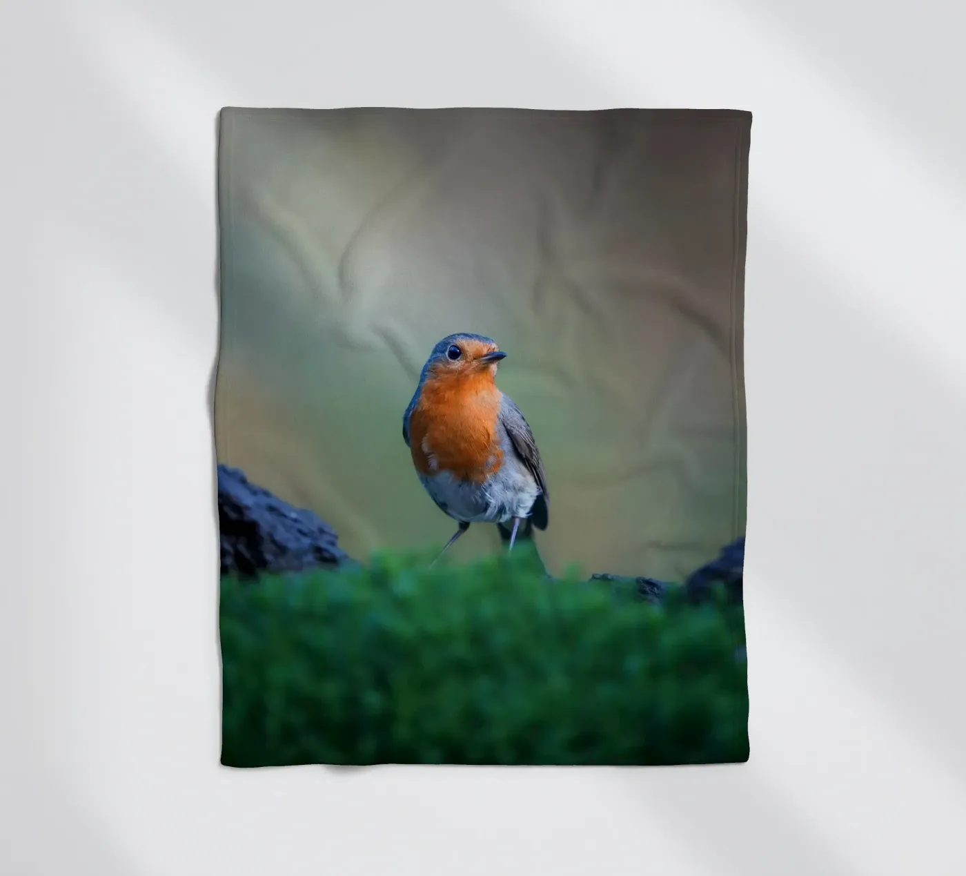 Robin fleece blanket by Tom's Wildlife