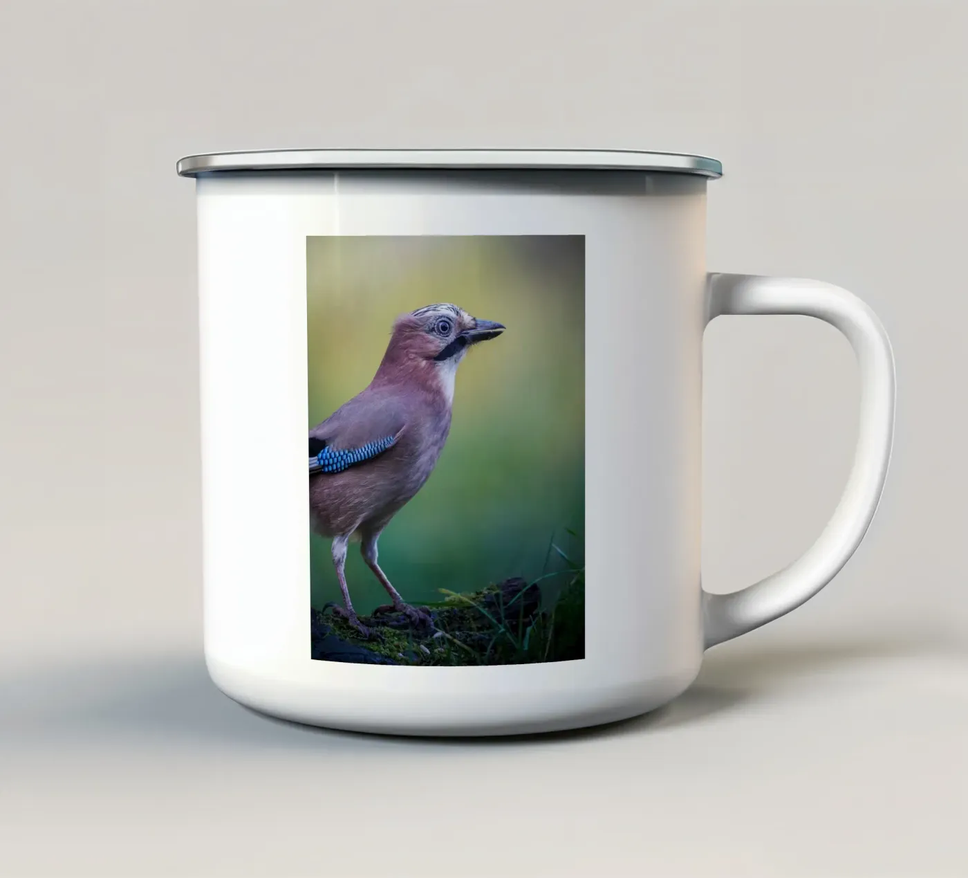Jay emaille mok van Tom's Wildlife
