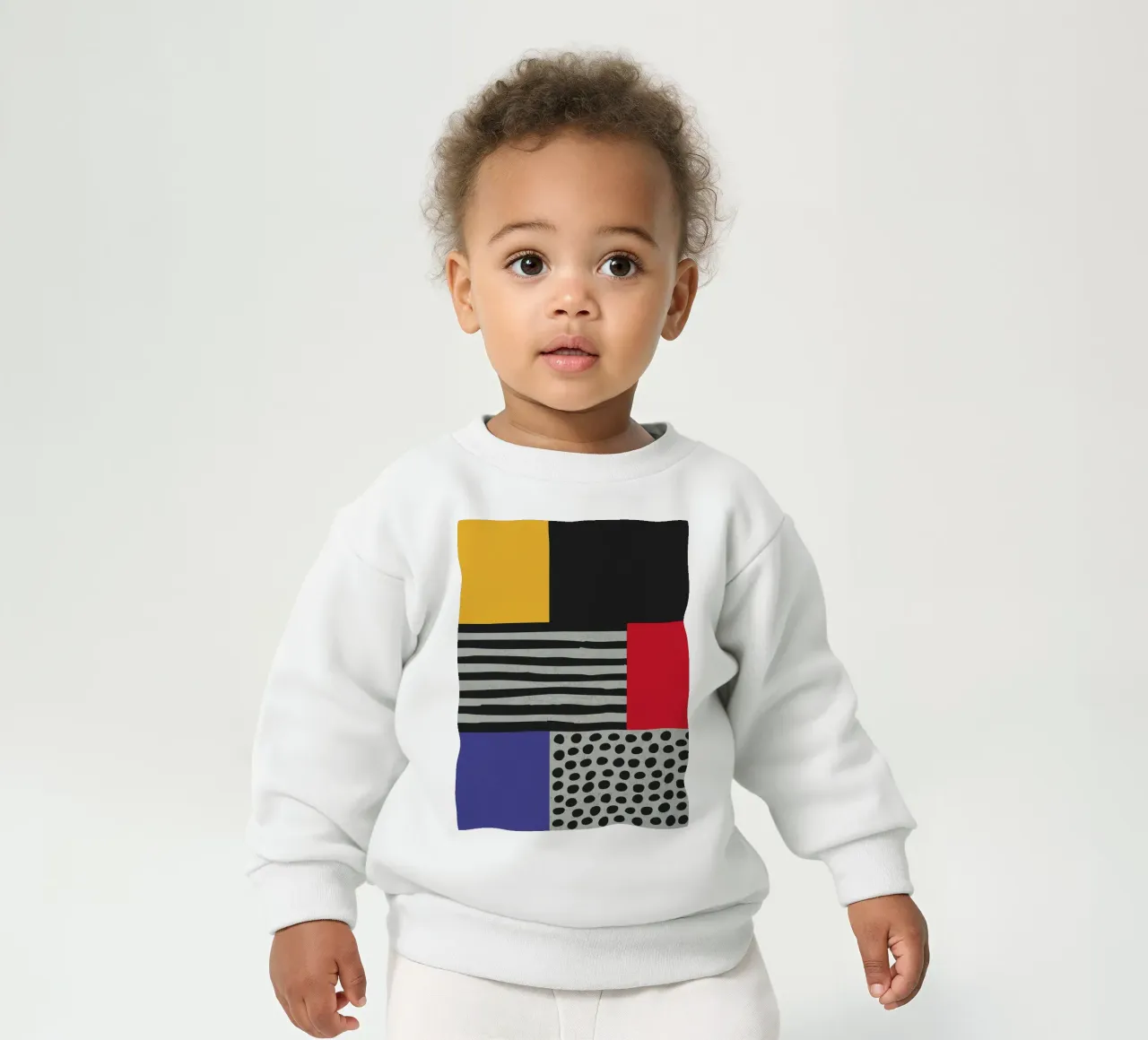 Scandi Art - Abstrakte Geometrie in Rot Blau felpa neonato da Petra Lang - Design