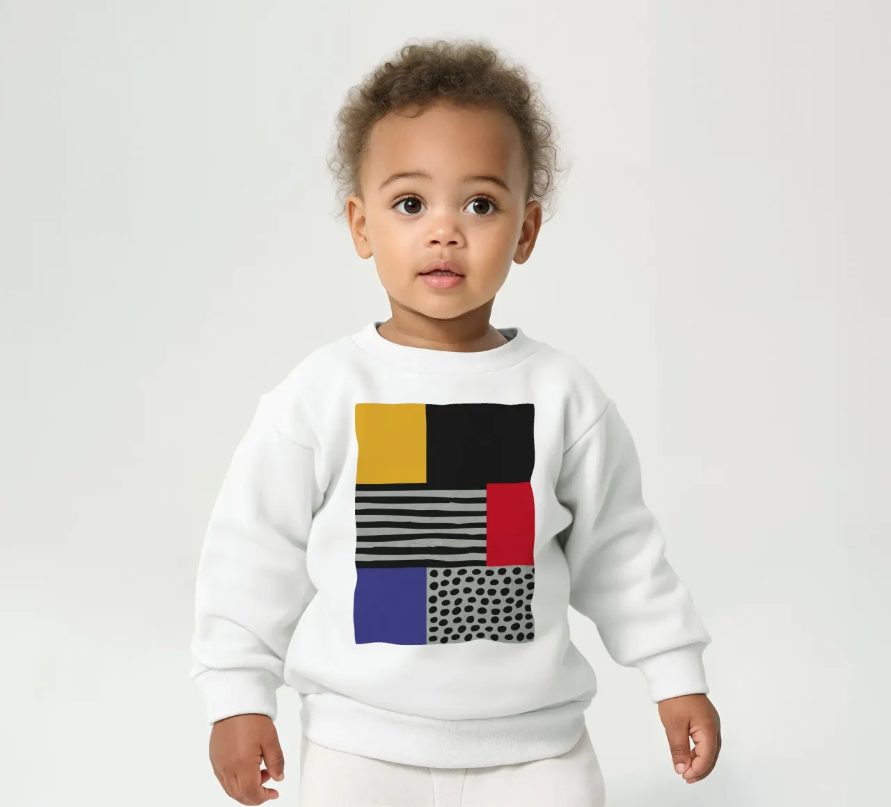 Scandi Art - Abstrakte Geometrie in Rot Blau felpa neonato da Petra Lang - Design