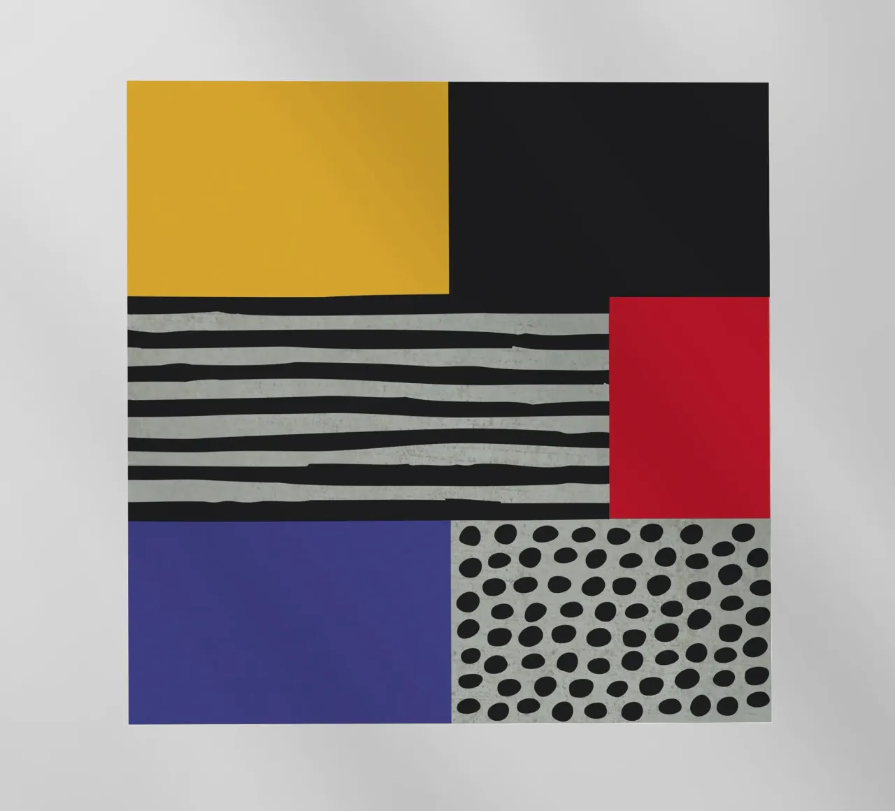 Scandi Art - Abstrakte Geometrie in Rot Blau pellicola backlit da Petra Lang - Design