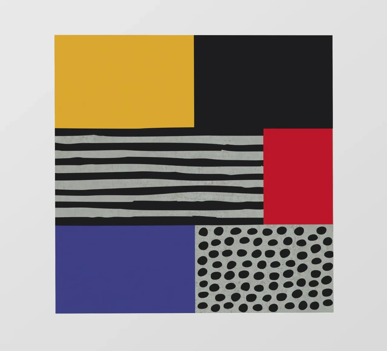 Scandi Art - Abstrakte Geometrie in Rot Blau pellicola backlit da Petra Lang - Design