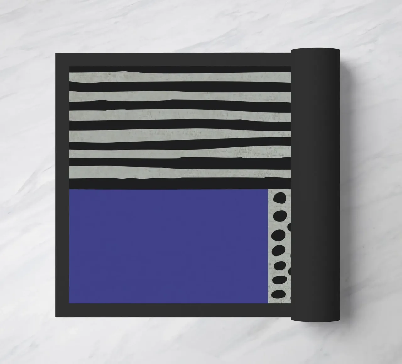 Scandi Art - Abstrakte Geometrie in Rot Blau zerbino da Petra Lang - Design