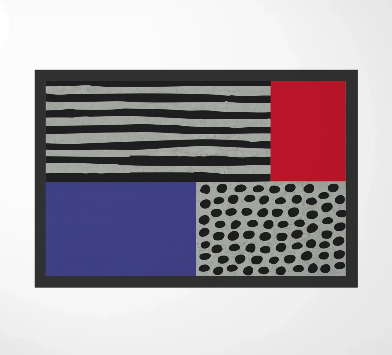 Scandi Art - Abstrakte Geometrie in Rot Blau zerbino da Petra Lang - Design