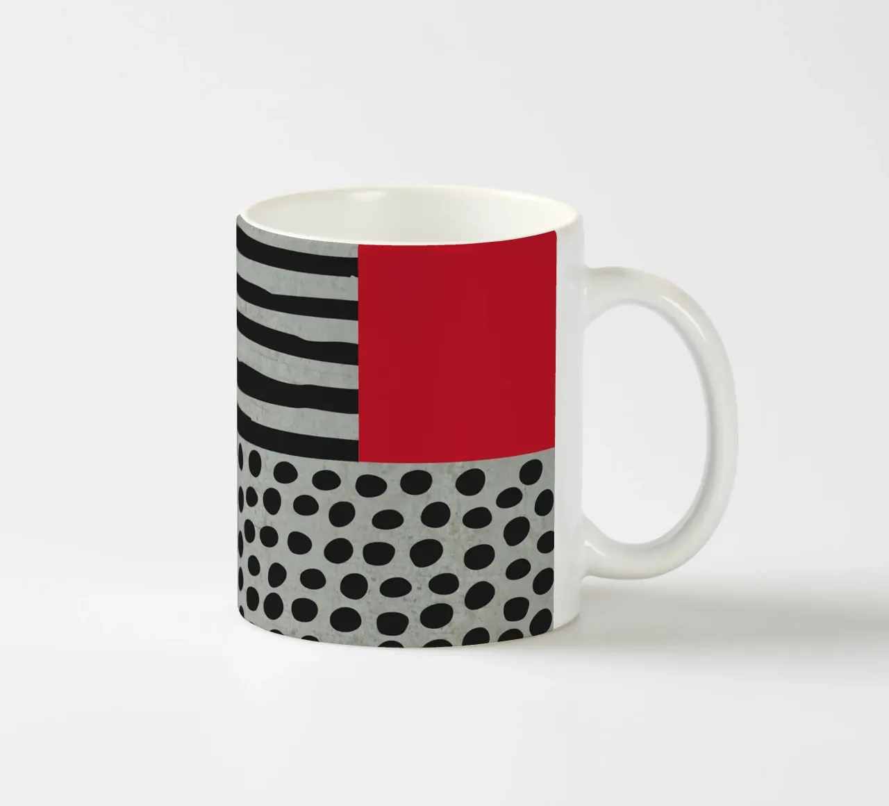 Scandi Art - Abstrakte Geometrie in Rot Blau tazza in ceramica da Petra Lang - Design