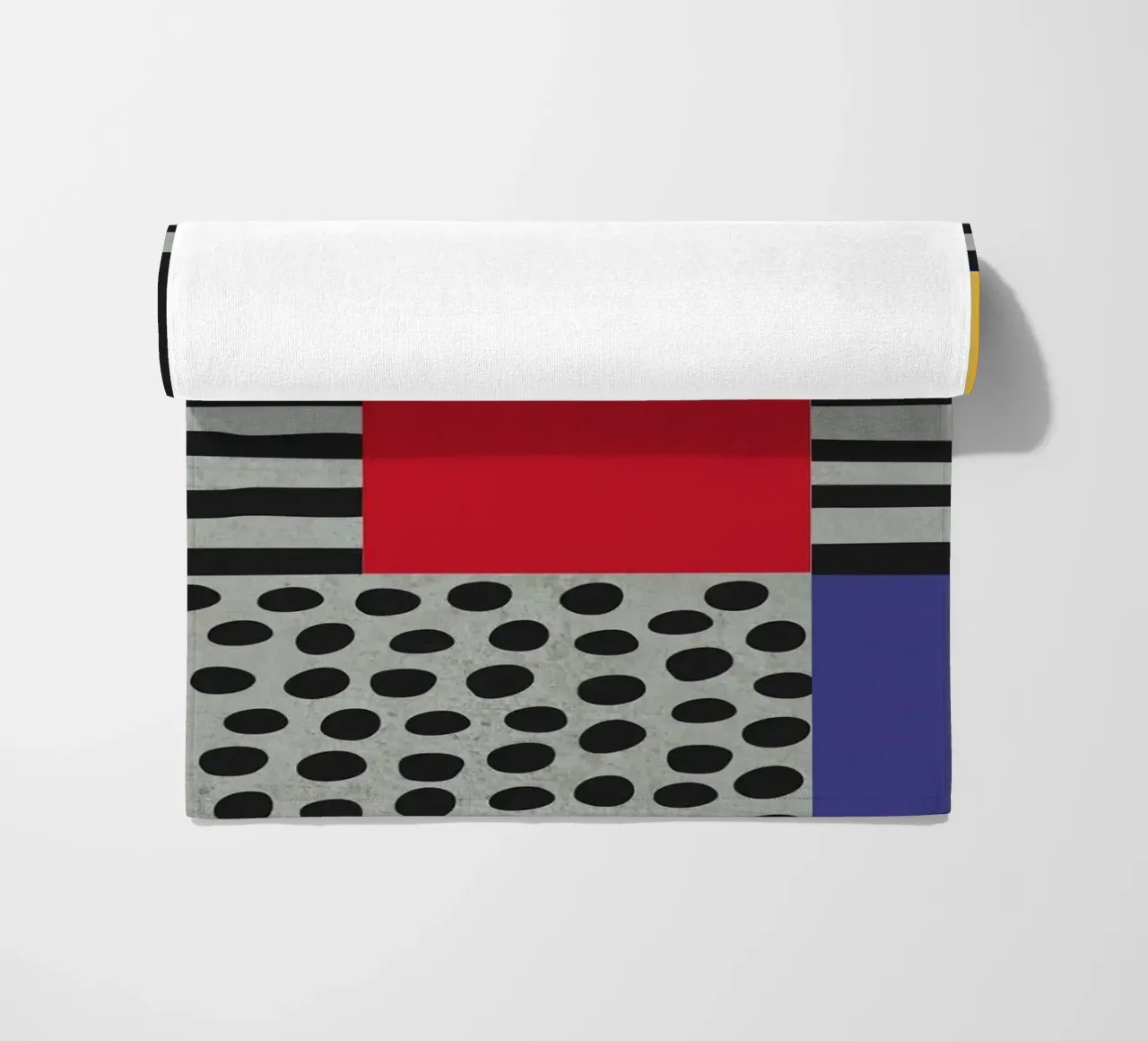 Scandi Art - Abstrakte Geometrie in Rot Blau telo mare da Petra Lang - Design