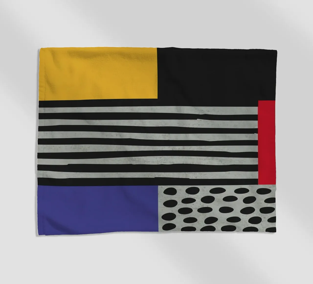 Scandi Art - Abstrakte Geometrie in Rot Blau telo mare da Petra Lang - Design