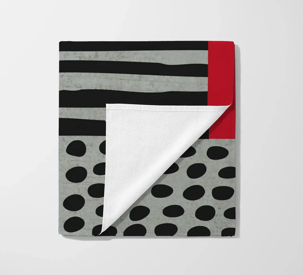 Scandi Art - Abstrakte Geometrie in Rot Blau telo mare da Petra Lang - Design