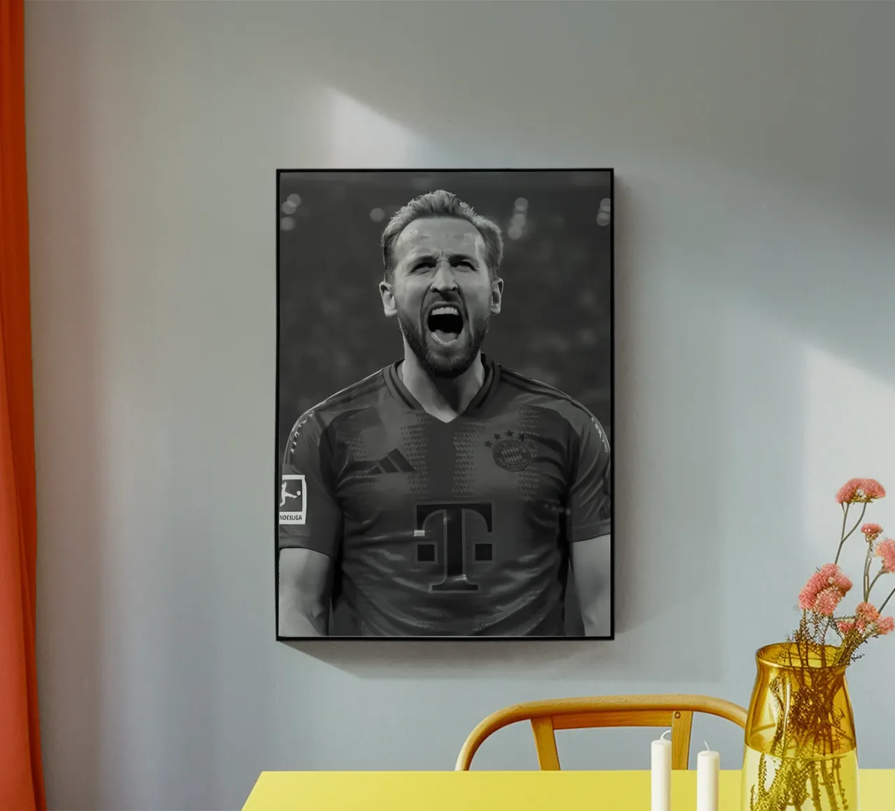 Harry Kane BM plexiglass da Black White Poster
