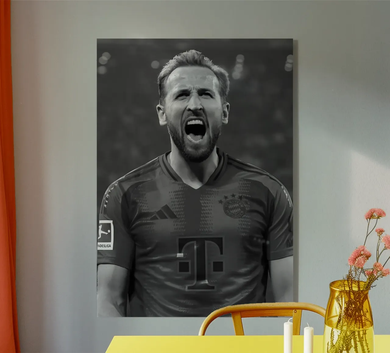Harry Kane BM plexiglass da Black White Poster