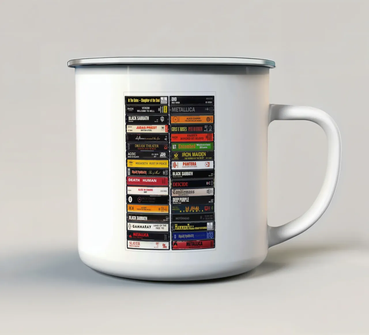 Stampa musicale in metallo tazza in smalto da MrMustardPrints