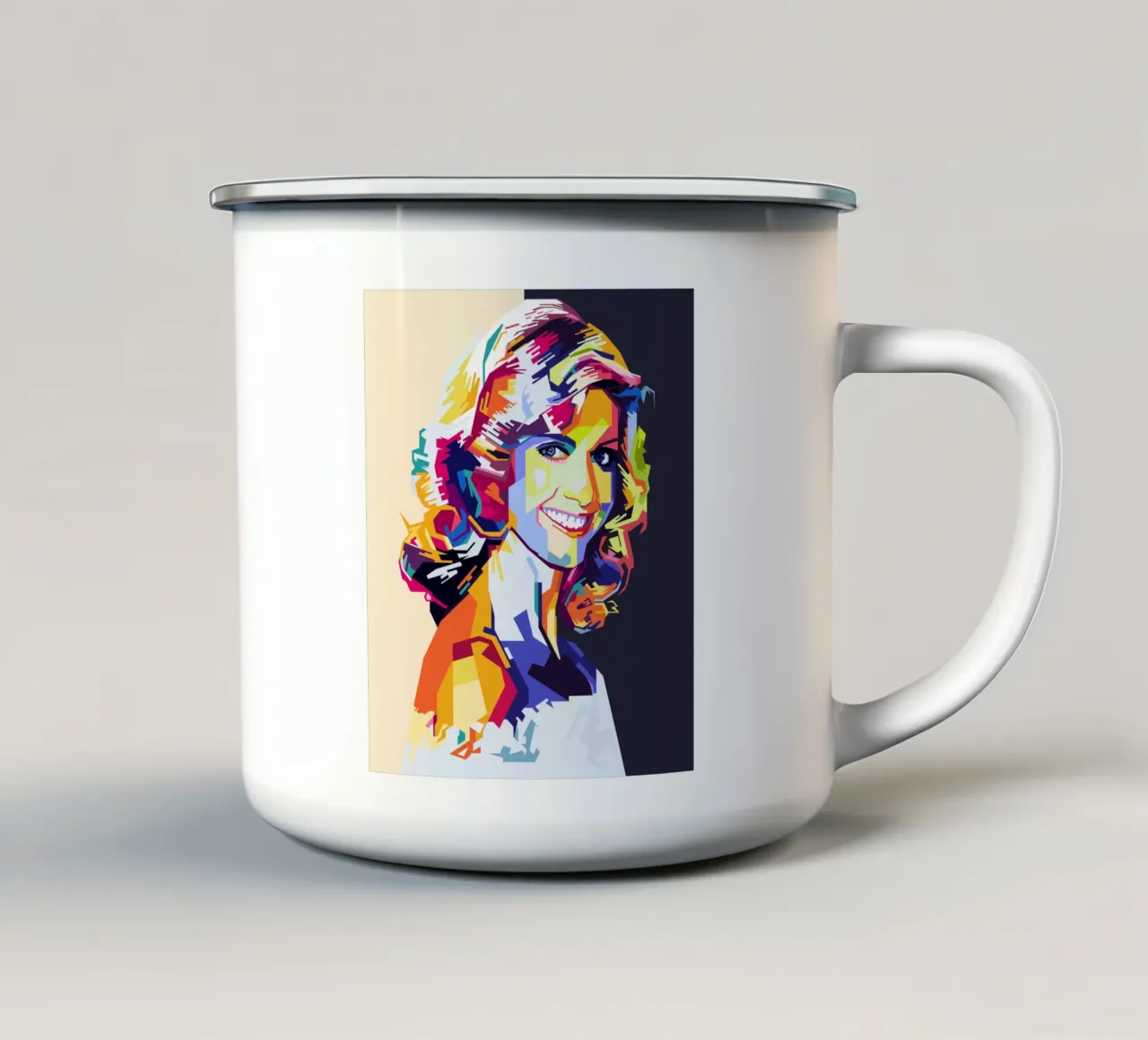 Olivia Newton-John WPAP tazza in smalto da KP Artwork