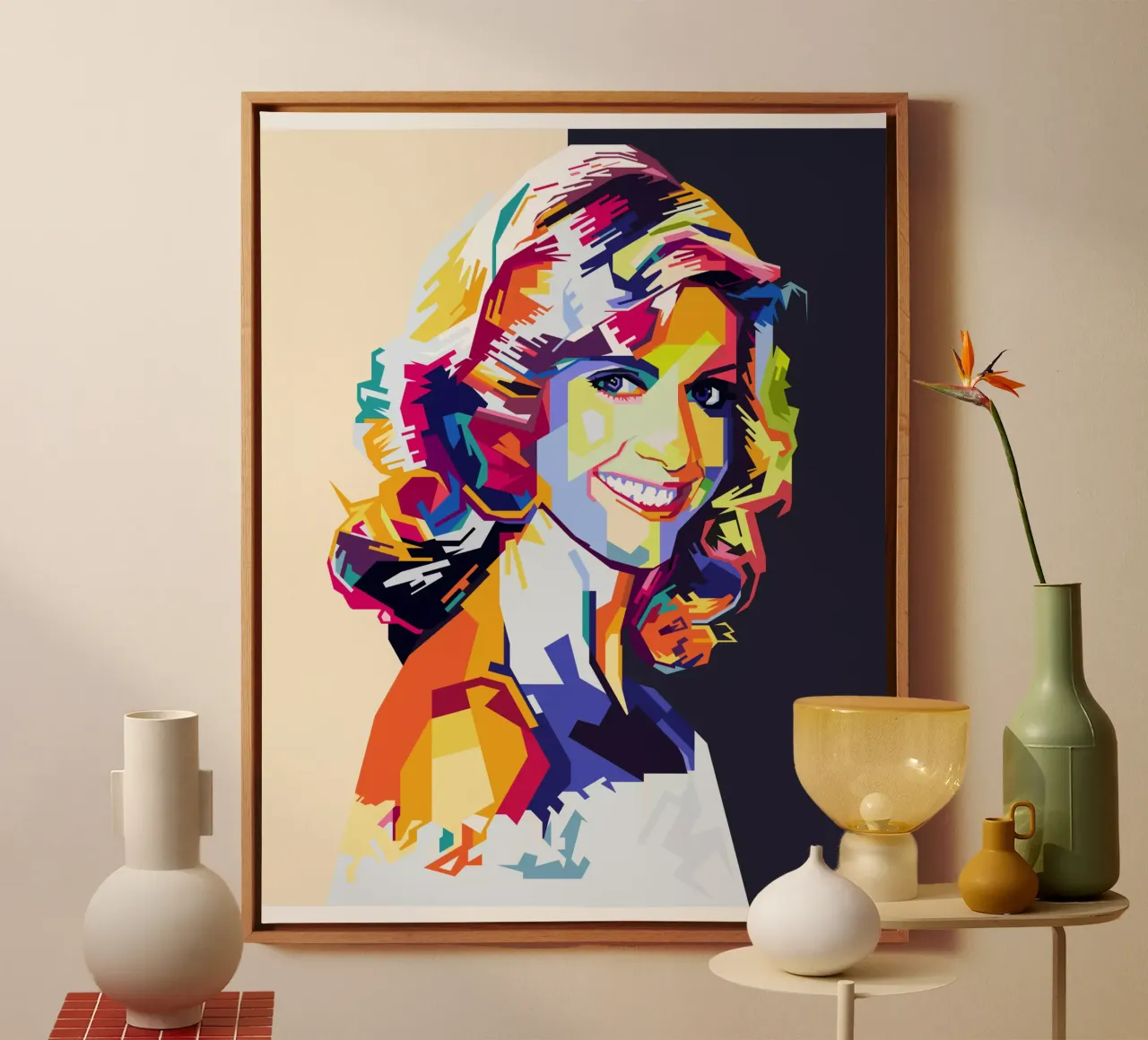 Olivia Newton-John WPAP tela da KP Artwork