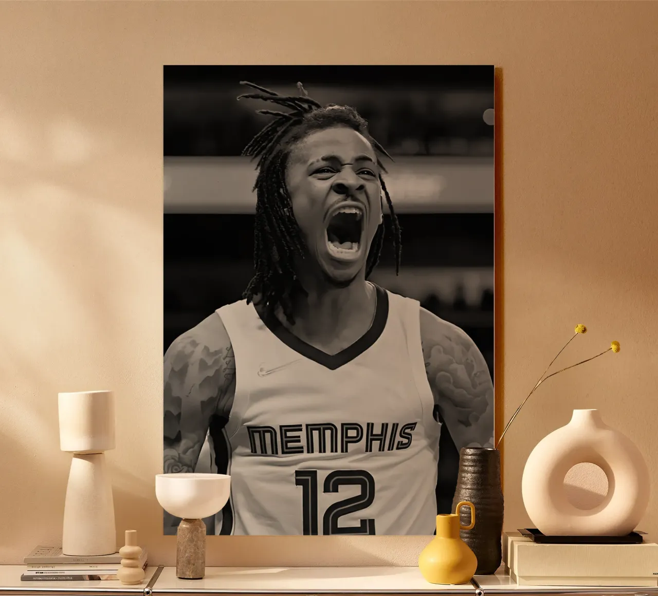 Ja Morant acryl van Black White Poster