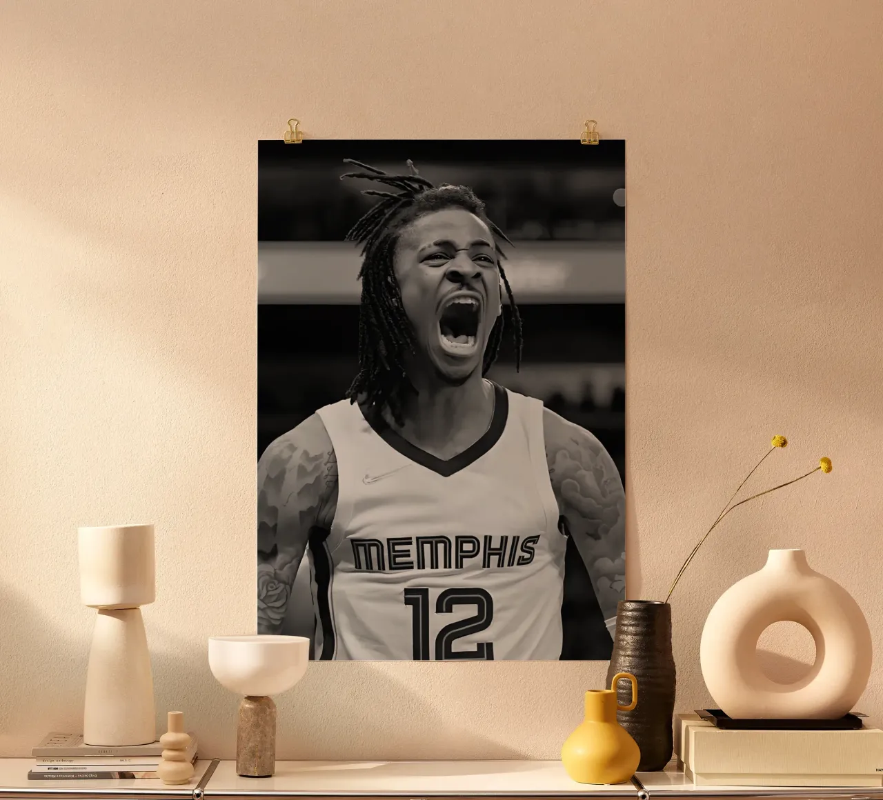 Ja Morant poster da Black White Poster
