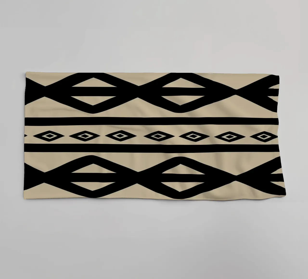 Scandi Design:  Tribal Triangle Pattern towel by Petra Lang - Design