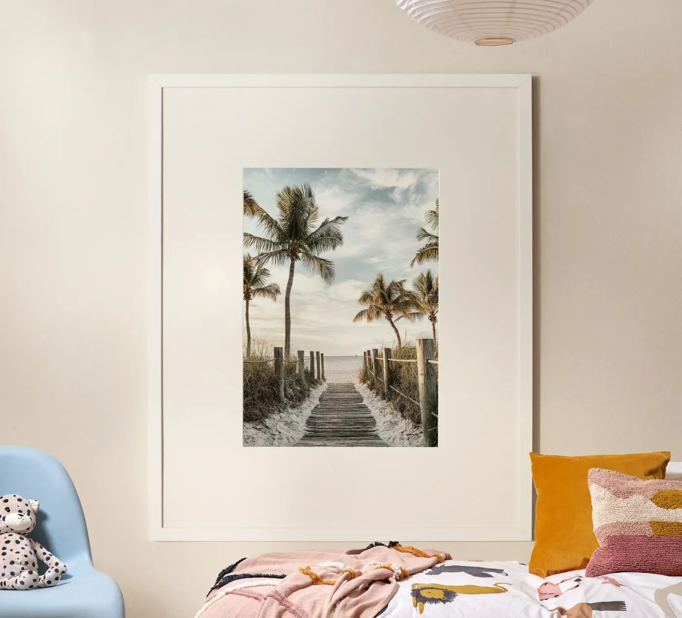 Loopbrug strand poster van Sowa Studio