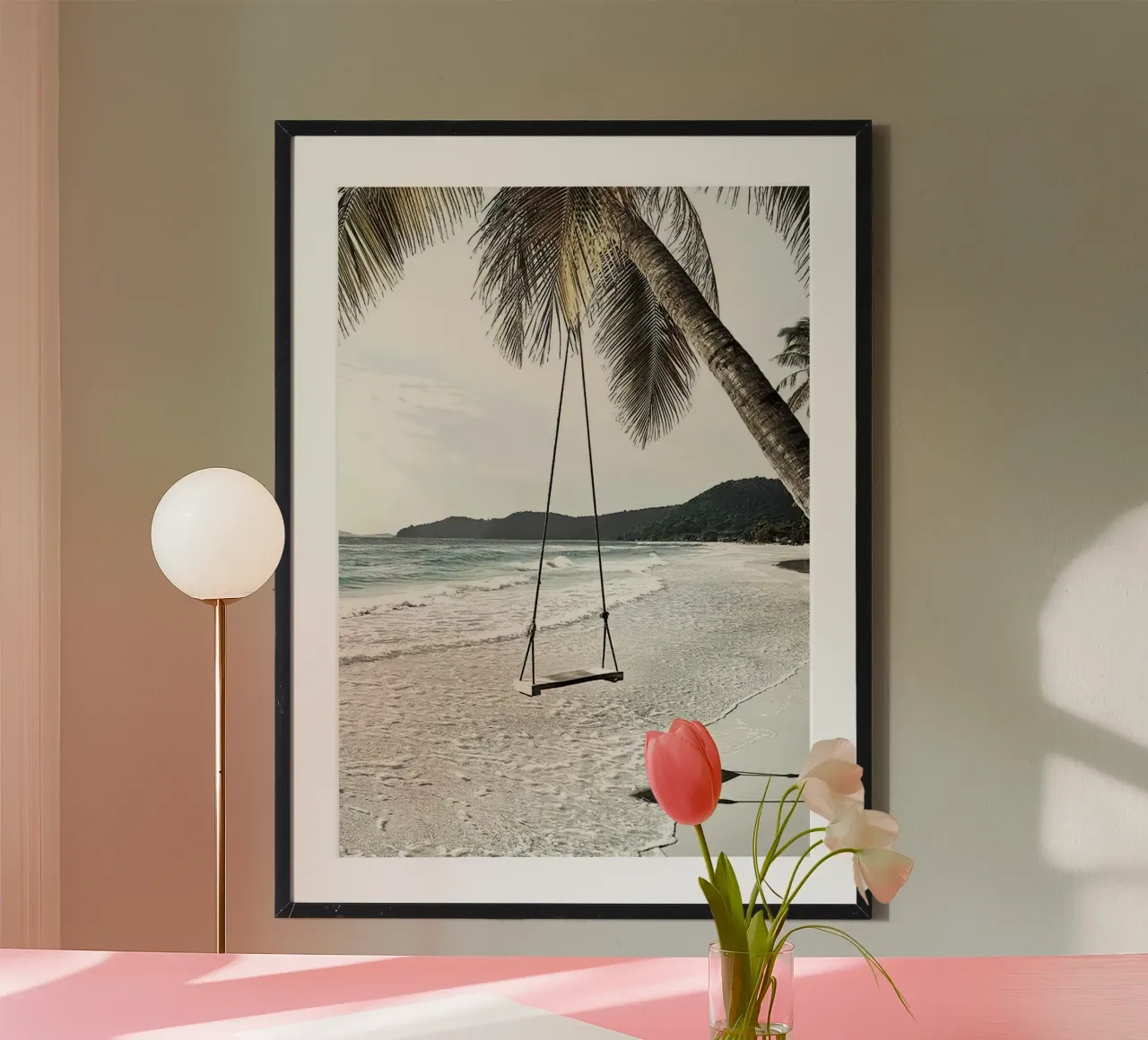 Swing in spiaggia carta hahnemühle da Sowa Studio