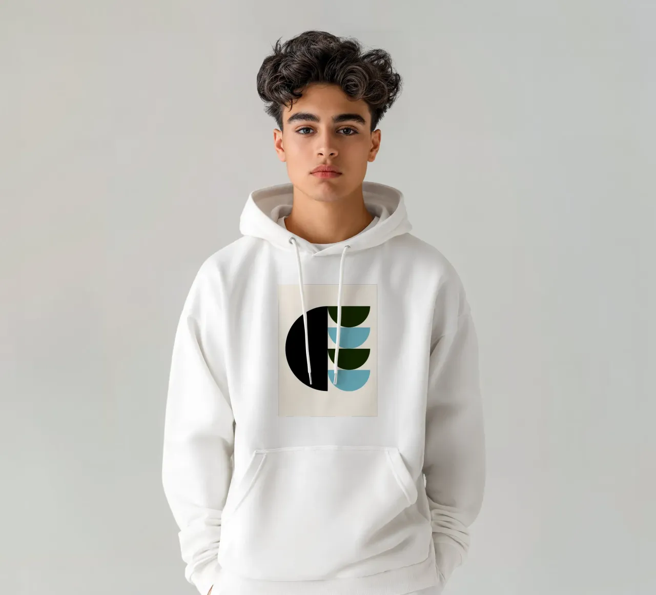 Geo Balance - Forme moderne e minimali felpa con cappuccio da Cozy Vibes