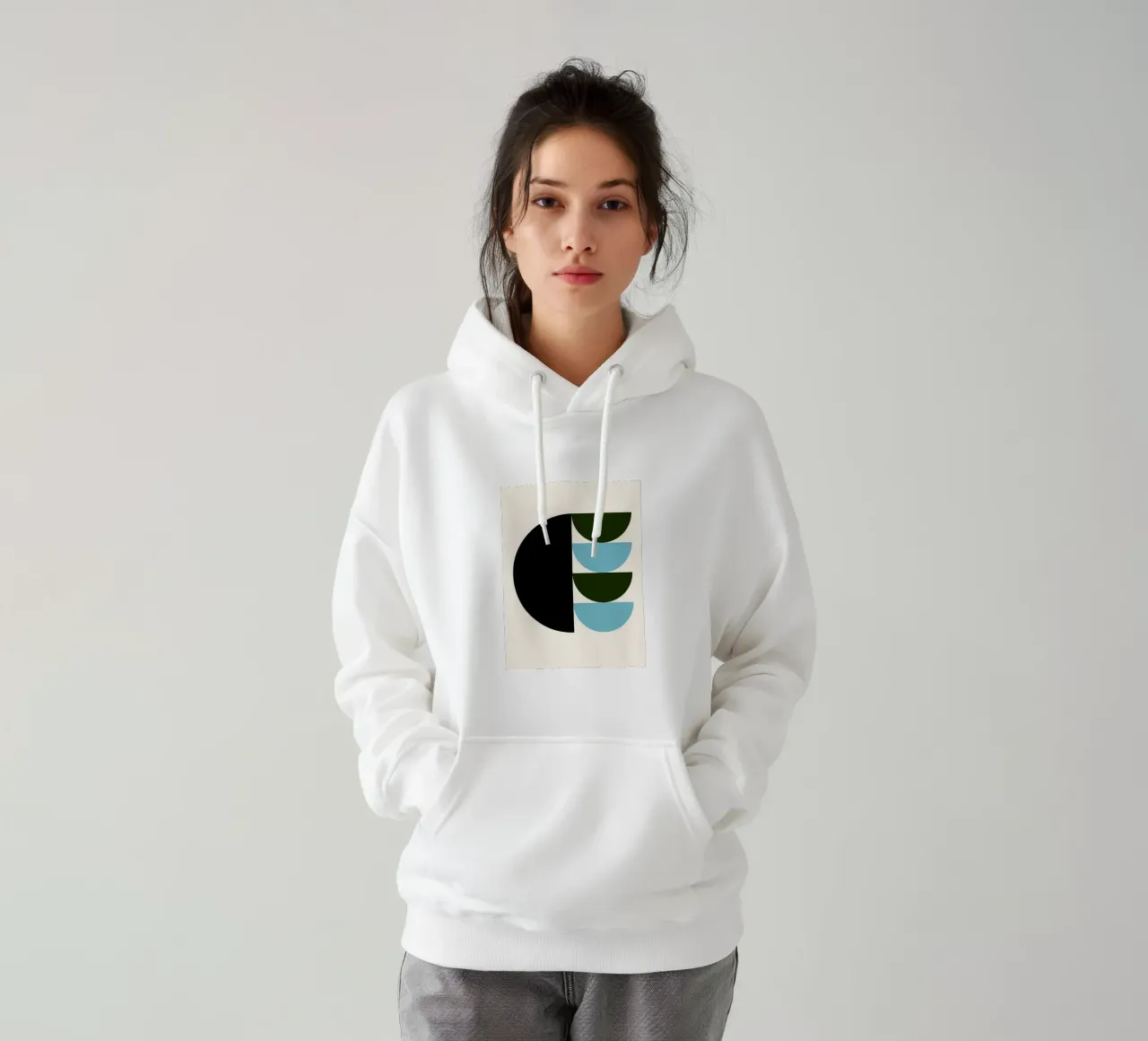 Geo Balance - Forme moderne e minimali felpa con cappuccio da Cozy Vibes