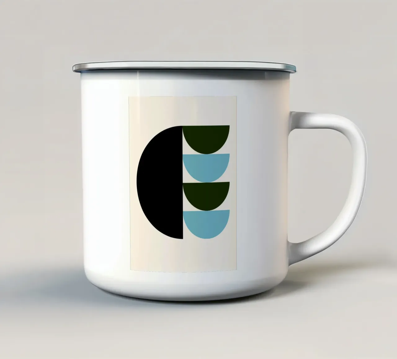 Geo Balance - Forme moderne e minimali tazza in smalto da Cozy Vibes