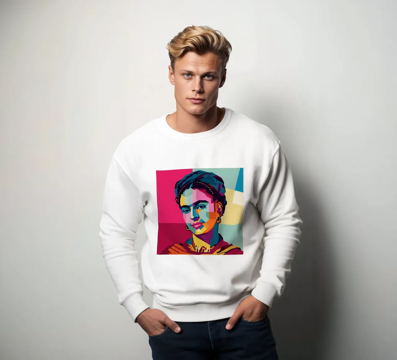 Frida Kahlo Style WPAP felpa da KP Artwork