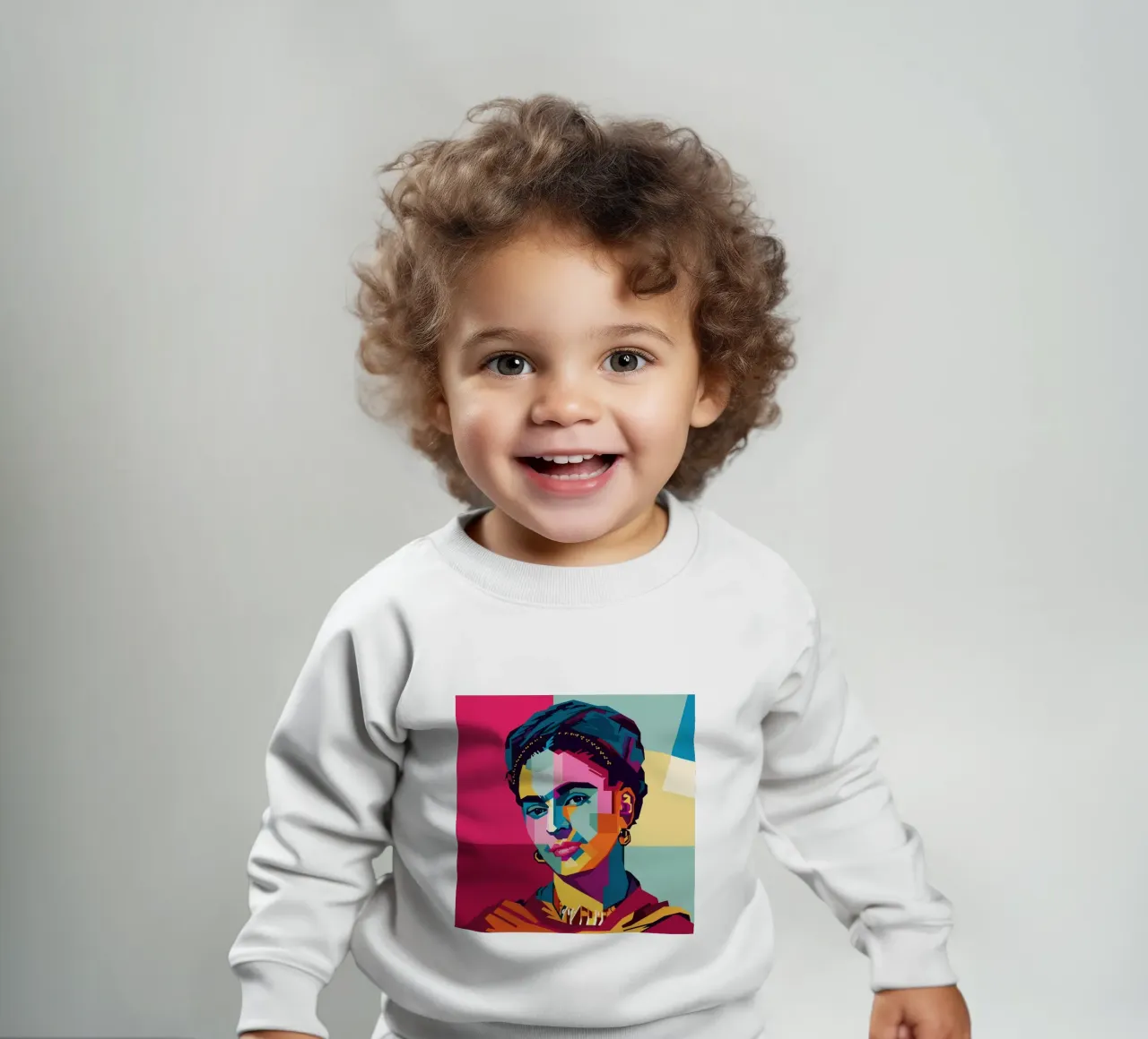 Frida Kahlo Style WPAP felpa neonato da KP Artwork