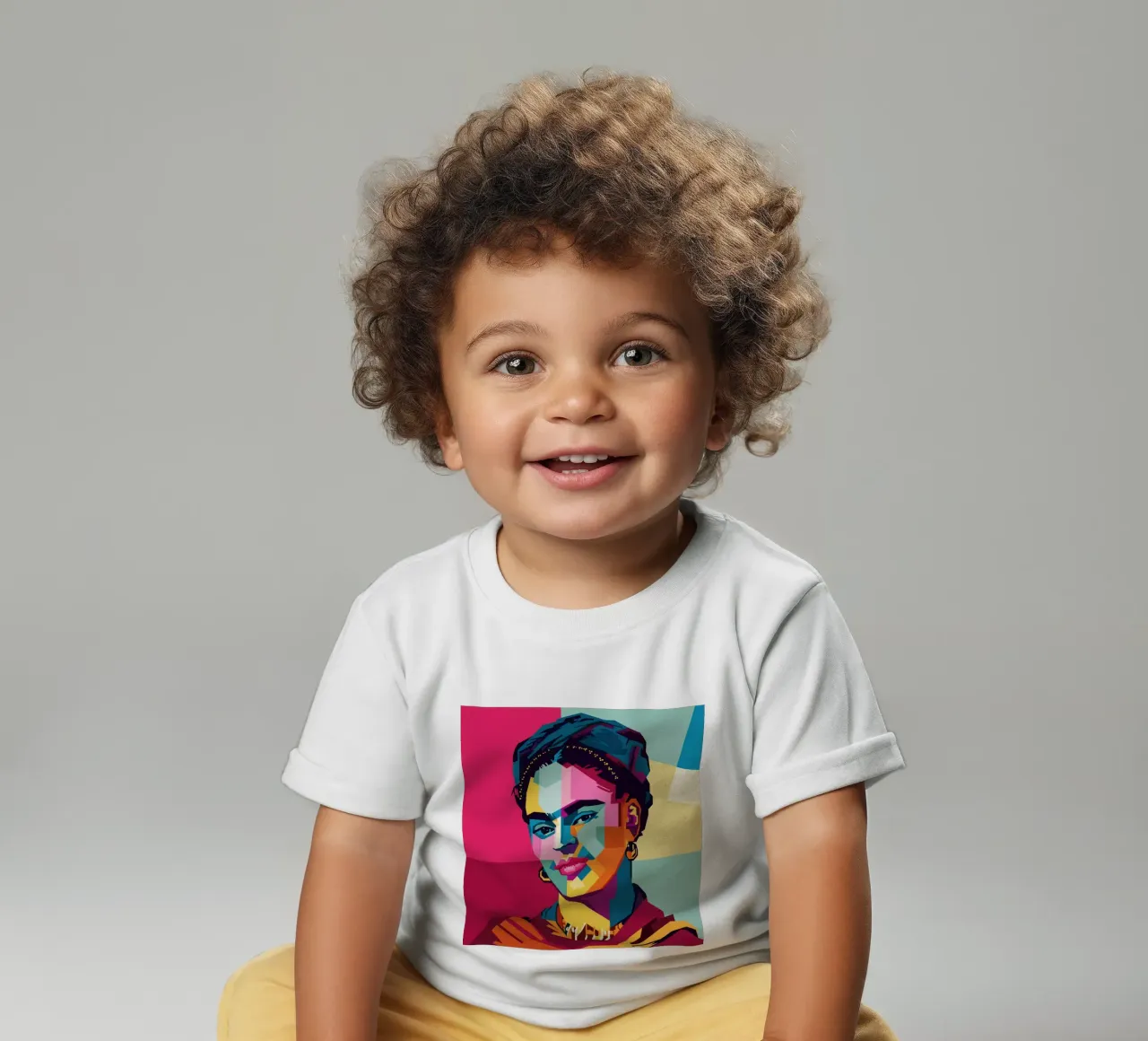 Frida Kahlo Style WPAP maglietta neonato da KP Artwork