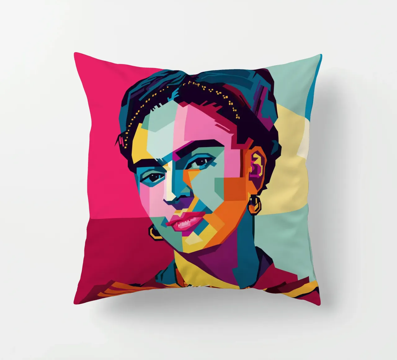 Frida Kahlo Style WPAP cuscino da KP Artwork