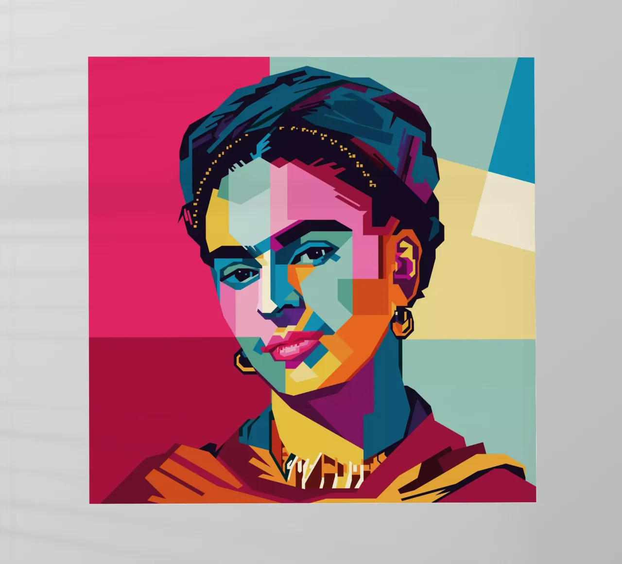 Frida Kahlo Style WPAP pellicola backlit da KP Artwork