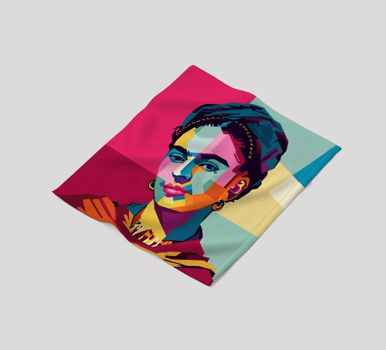 Frida Kahlo Style WPAP coperta in pile da KP Artwork