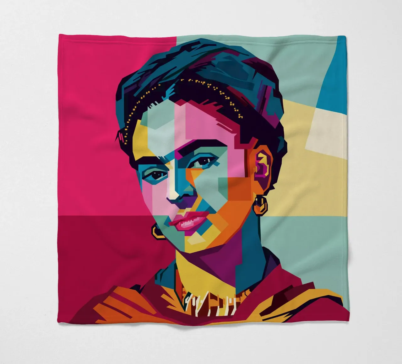 Frida Kahlo Style WPAP coperta in pile da KP Artwork