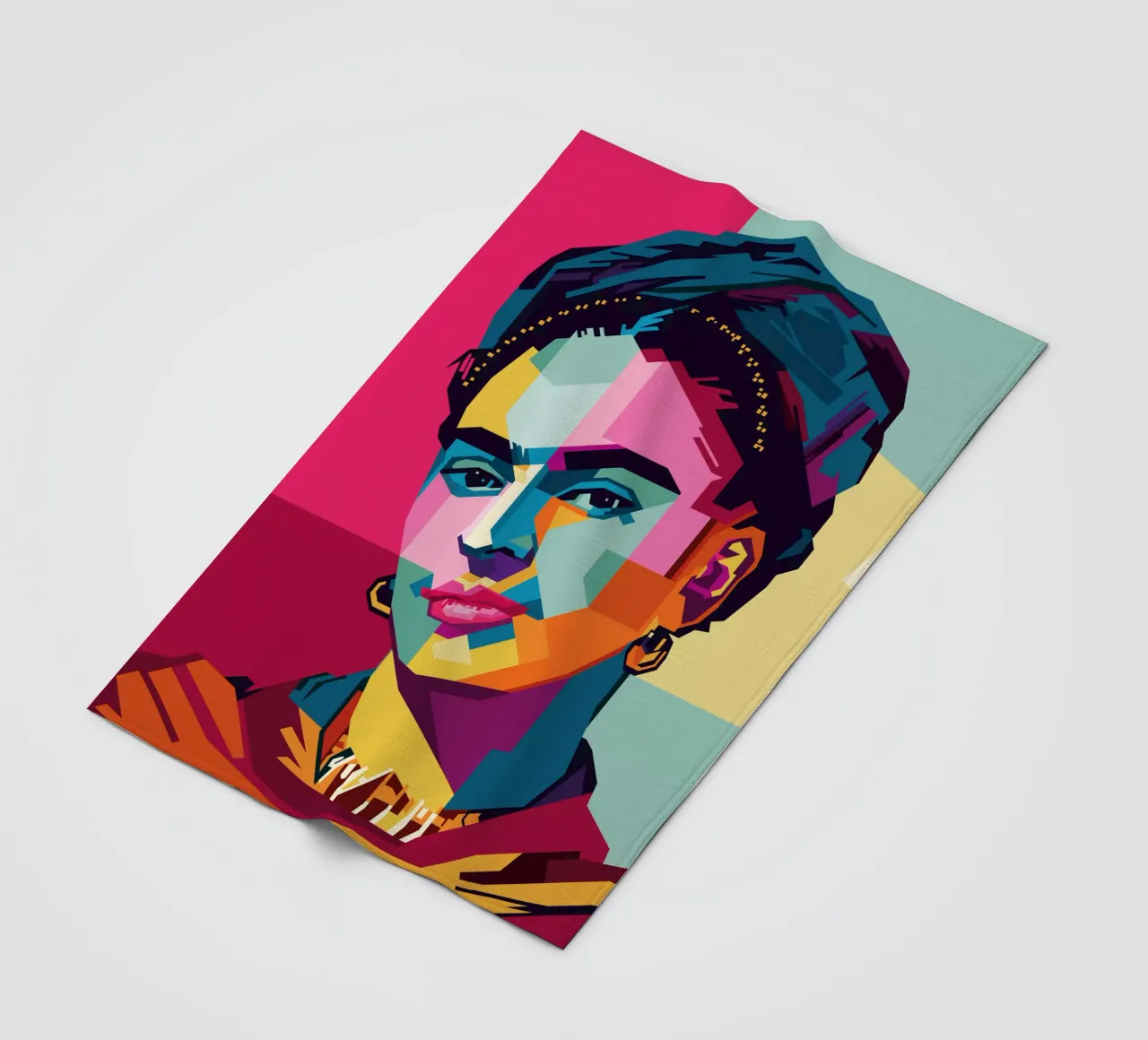 Frida Kahlo Style WPAP coperta in pile da KP Artwork