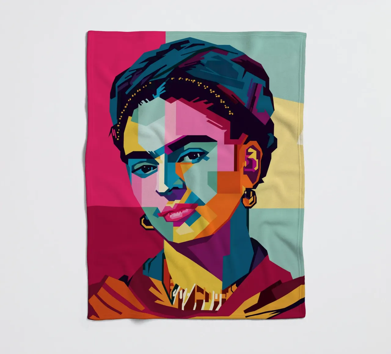 Frida Kahlo Style WPAP coperta in pile da KP Artwork