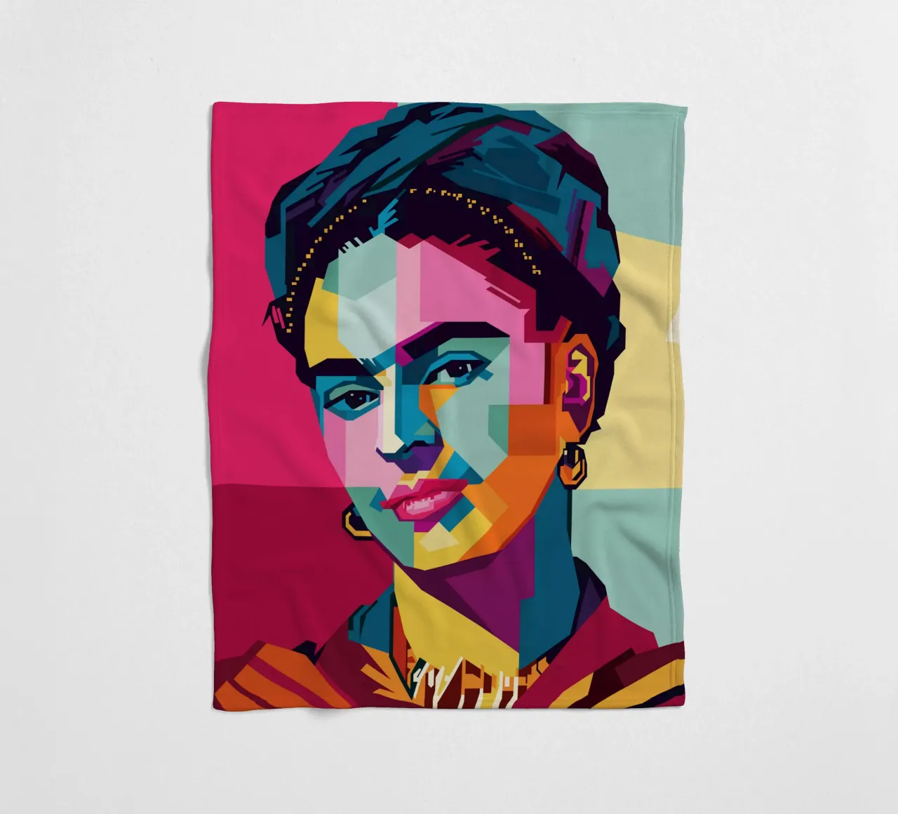 Frida Kahlo Style WPAP coperta in pile da KP Artwork