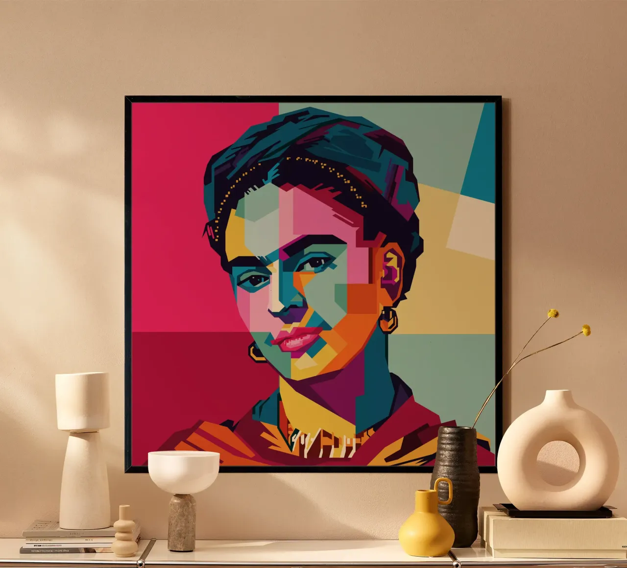 Frida Kahlo Style WPAP carta hahnemühle da KP Artwork