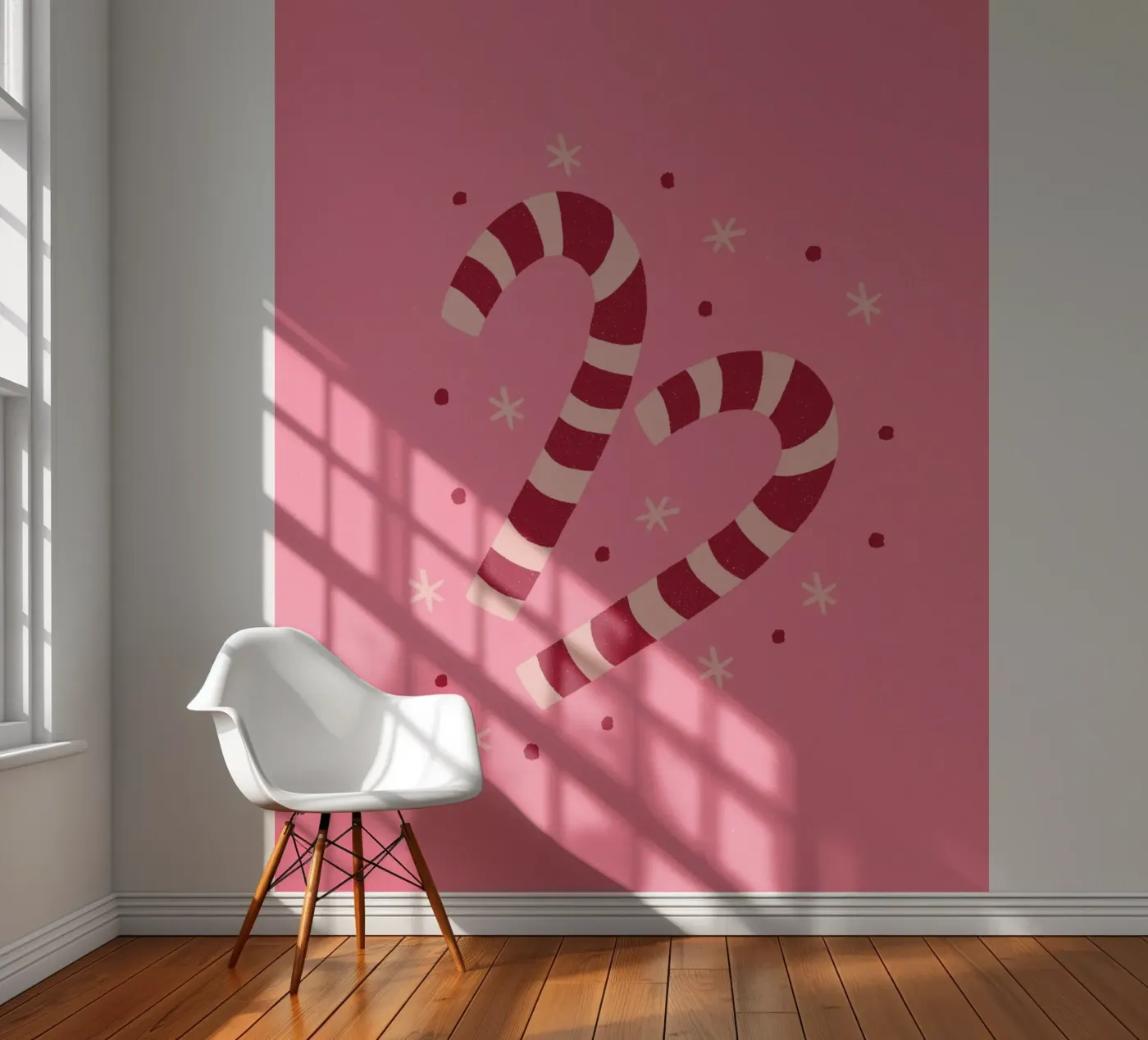 Candycanes fotobehang van Wackapacka Holiday Shop