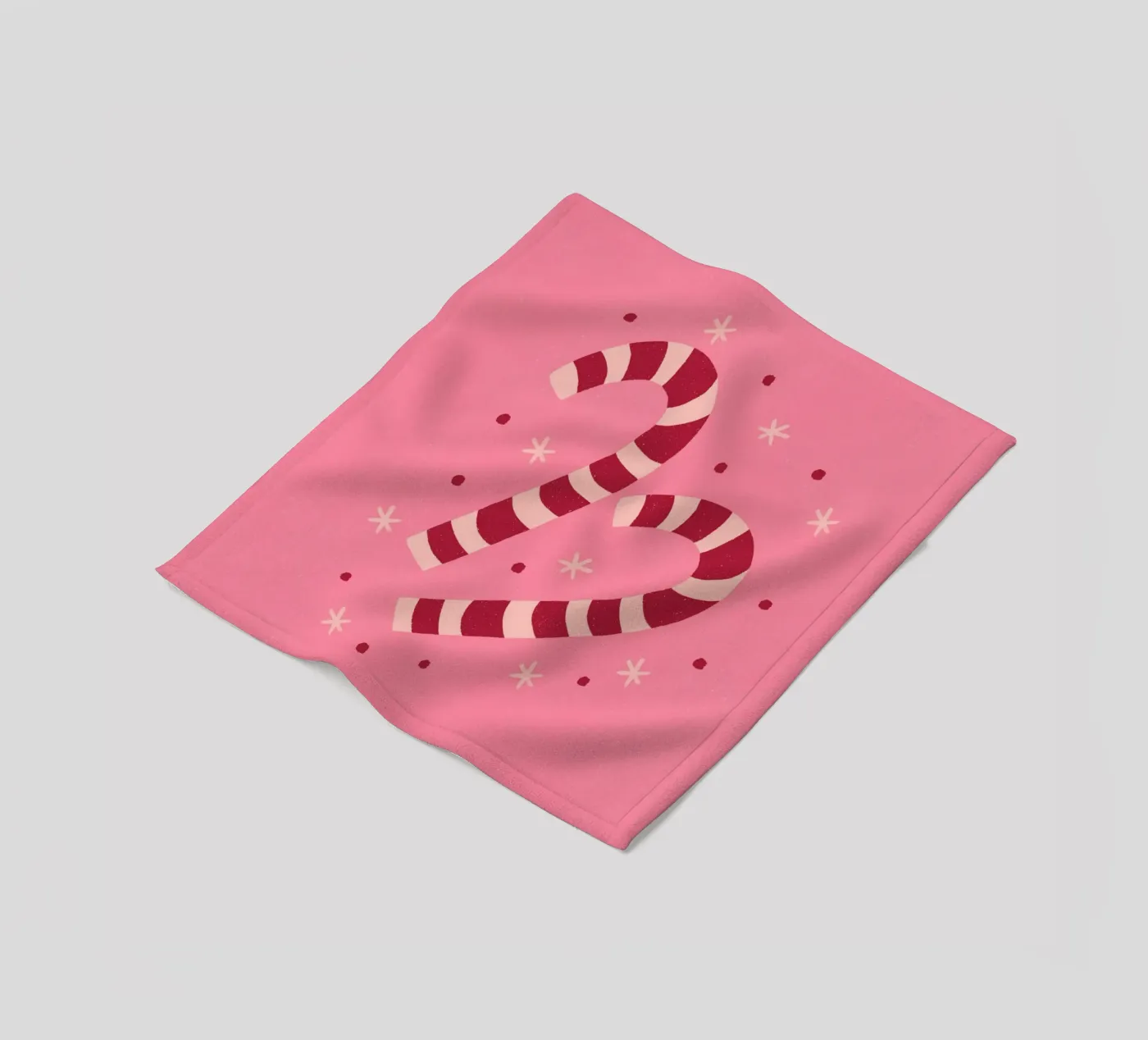 Candycanes fleece blanket by Wackapacka Holiday Shop
